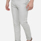 Light Grey Solid Super Slim Fit Casual Trouser | Greenfibre