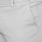 Light Grey Solid Super Slim Fit Casual Trouser | Greenfibre