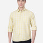 Mellow Yellow Checked Slim Fit Casual Shirt | Greenfibre