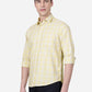 Mellow Yellow Checked Slim Fit Casual Shirt | Greenfibre