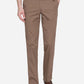 Khaki Solid Slim Fit Casual Trouser | Greenfibre