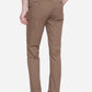 Khaki Solid Slim Fit Casual Trouser | Greenfibre