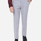 Grey Solid Slim Fit Formal Trouser | Greenfibre