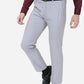 Grey Solid Slim Fit Formal Trouser | Greenfibre
