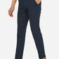 Blue Solid Neo Fit Casual Trouser | Greenfibre