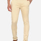 Mellon Khaki Solid Super Slim Fit Casual Trouser | Greenfibre