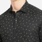 Black Printed Slim Fit Formal Shirt | Greenfibre