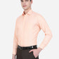 Light Orange Dobby Slim Fit Formal Shirt | Greenfibre