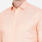 Light Orange Dobby Slim Fit Formal Shirt | Greenfibre