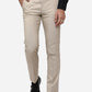 Beige Solid Slim Fit Formal Trouser | Greenfibre