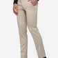 Beige Solid Slim Fit Formal Trouser | Greenfibre