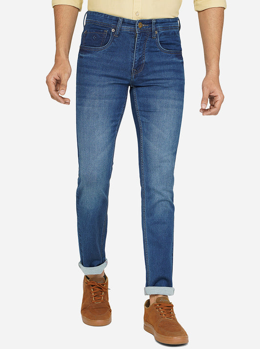 Blue Washed Narrow Fit Jeans | Greenfibre