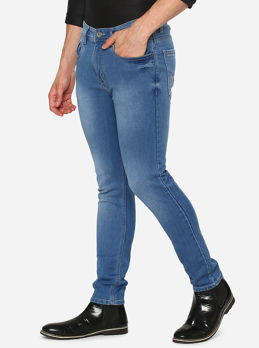 Ice Blue Washed Urban Fit Jeans | Greenfibre