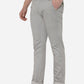 Light Grey Solid Super Slim Fit Casual Trouser | Greenfibre