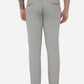 Light Grey Solid Super Slim Fit Casual Trouser | Greenfibre