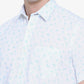 Bright White Printed Slim Fit Casual Shirt | Greenfibre