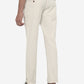 Cream Solid Super Slim Fit Casual Trouser | Greenfibre