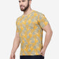 Beige Printed Slim Fit T-Shirt | Greenfibre