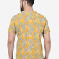 Beige Printed Slim Fit T-Shirt | Greenfibre