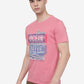 Light Pink Printed Slim Fit T-Shirt | Greenfibre