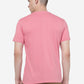 Light Pink Printed Slim Fit T-Shirt | Greenfibre