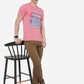 Light Pink Printed Slim Fit T-Shirt | Greenfibre