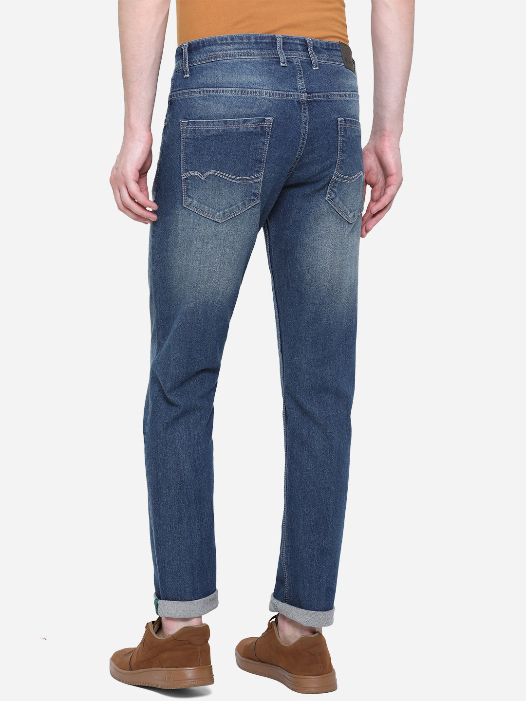 Denim Blue Washed Narrow Fit Jeans | Greenfibre