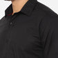 Jet Black Solid Slim Fit Casual Shirt | Greenfibre