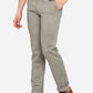 Grey Solid Slim Fit Casual Trouser | Greenfibre