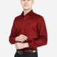 Maroon Solid Slim Fit Party Wear Shirt | Greenfibre