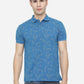 Diva Blue Printed Slim Fit Polo T-Shirt | Greenfibre