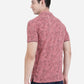 Island Pink Printed Slim Fit Polo T-Shirt | Greenfibre