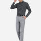 Grey Solid Slim Fit Formal Trouser | Greenfibre