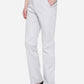 Light Grey Solid Slim Fit Casual Trouser | Greenfibre