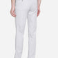 Light Grey Solid Slim Fit Casual Trouser | Greenfibre