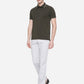 Light Grey Solid Slim Fit Casual Trouser | Greenfibre