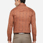 Leather Brown Printed Slim Fit Party Wear Shirt | Greenfibre