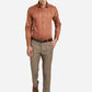 Leather Brown Printed Slim Fit Party Wear Shirt | Greenfibre