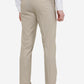 Beige Solid Slim Fit Formal Trouser | Greenfibre