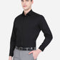 Black Solid Regular Fit Formal Shirt | Greenfibre