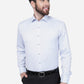 White & Blue Striped Slim Fit Formal Shirt | Greenfibre