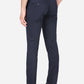 Navy Blue Solid Super Slim Fit Casual Trouser | Greenfibre