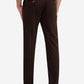 Dark Coffee Brown Solid Super Slim Fit Casual Trouser | Greenfibre