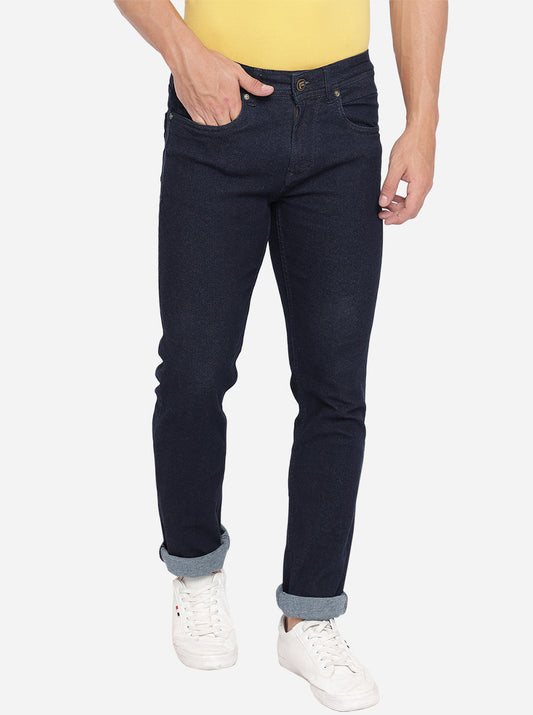 Mood Indigo Blue Washed Straight Fit Jeans | Greenfibre