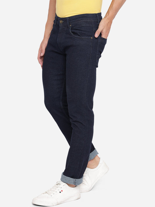 Mood Indigo Blue Washed Straight Fit Jeans | Greenfibre