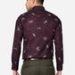 Dark Wine Printed Slim Fit Party Wear Shirt | Greenfibre