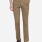 Dark Khaki Solid Slim Fit Casual Trouser | Greenfibre