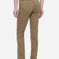 Dark Khaki Solid Slim Fit Casual Trouser | Greenfibre