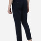 Navy Blue Solid Slim Fit Casual Trouser | Greenfibre