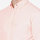 Peach Solid Slim Fit Casual Shirt | Greenfibre